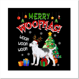 Pitbull Merry Woofmas Awesome Christmas Posters and Art